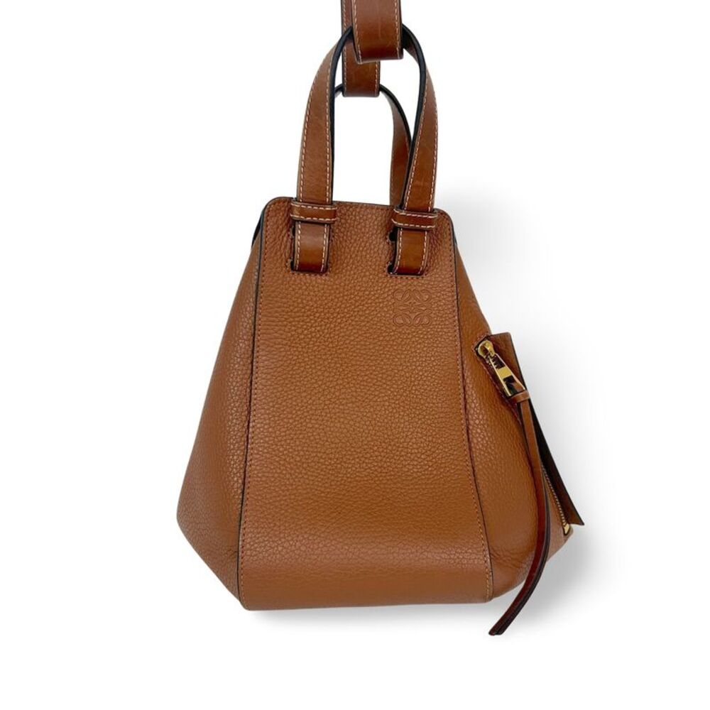 Loewe Hammock Leather Brown Leather Handbag